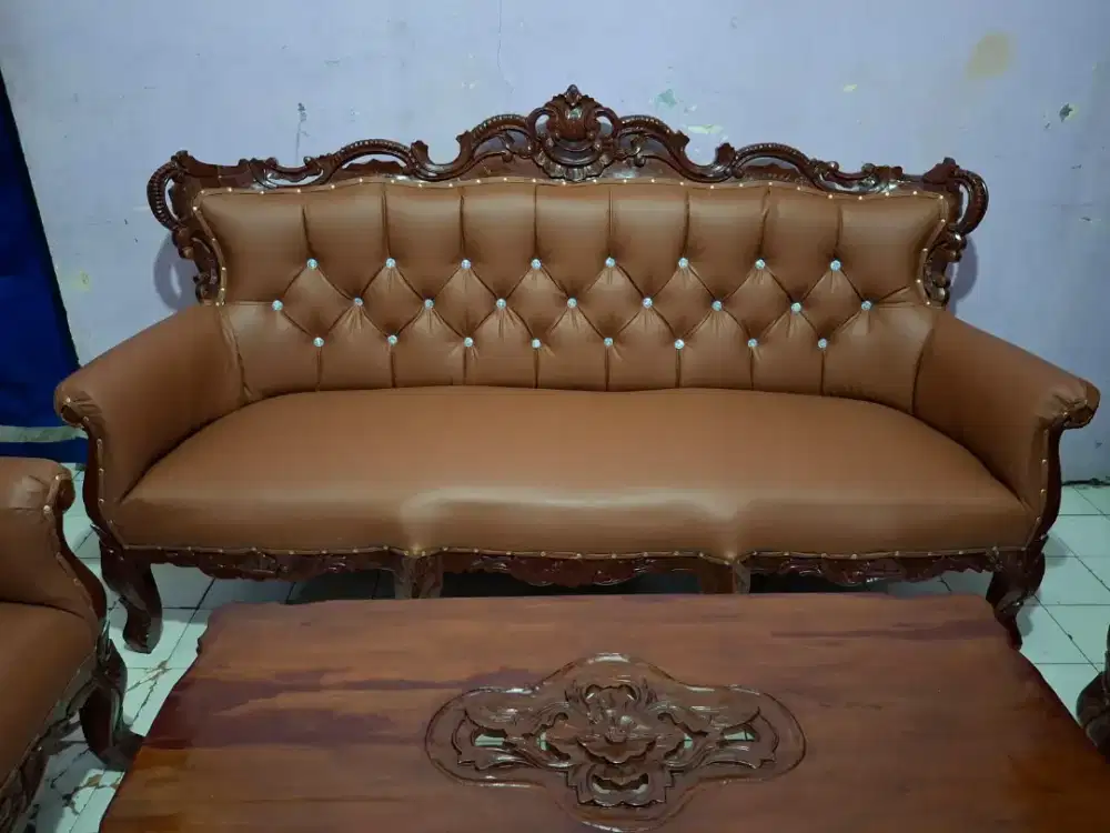 Kursi jati set coklat