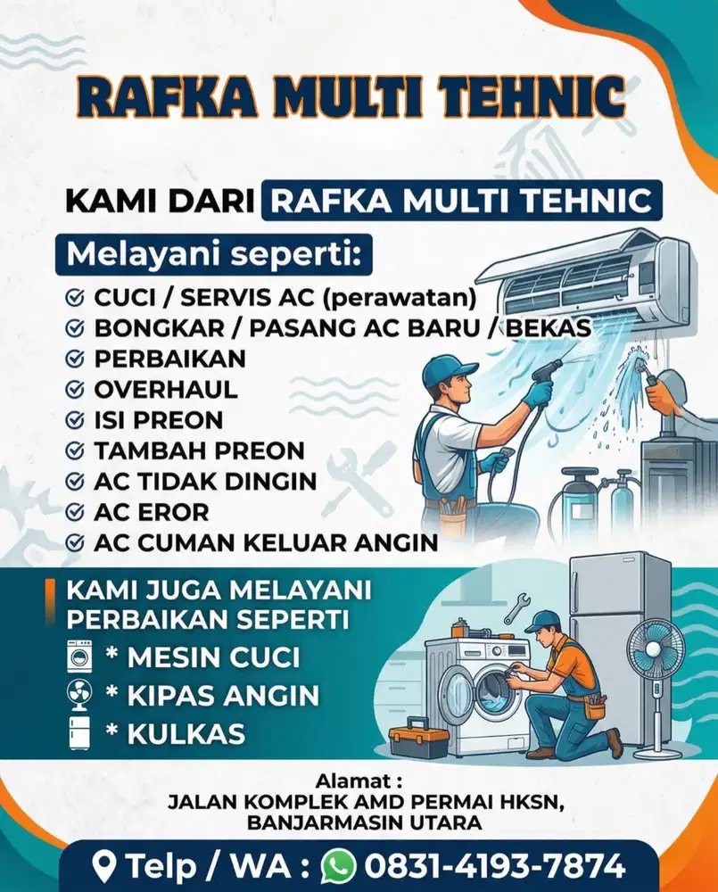 jasa servis ac bergaransi banjarmasin