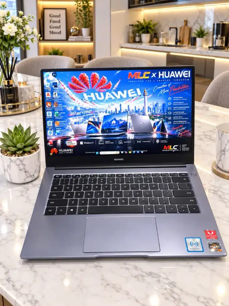 Huawei MATE-X Ryzen 7 D14 NBLK-WAX9X  Tipis Silver [RAM 8GB/SSD 512Gb]