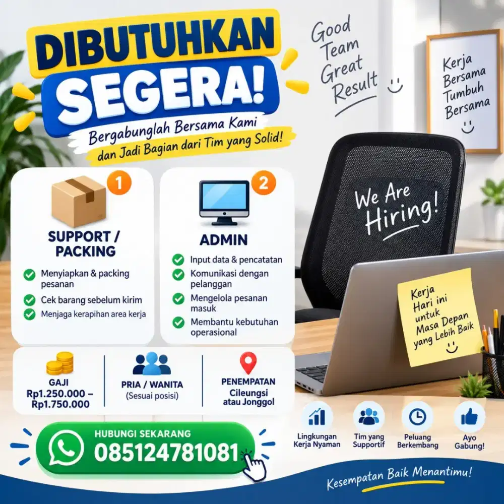 Lowongan kerja cileungsi dan jonggol