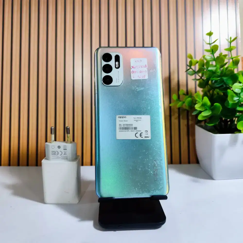 Oppo Reno 6 8/128 Hp dan charger No min