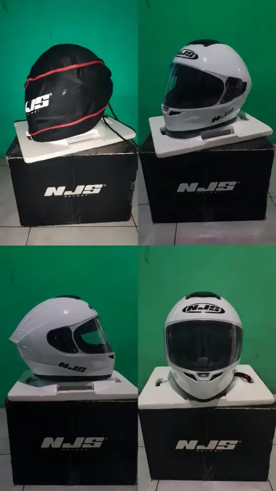 NJS ZX-1 Full Face Double Visor Size S – Putih | Mulus