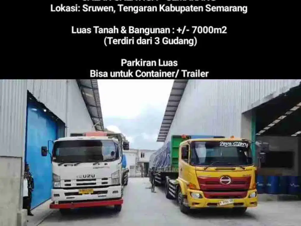 DISEWAKAN GUDANG SALATIGA/ SRUWEN, TENGARAN KABUPATEN SEMARANG