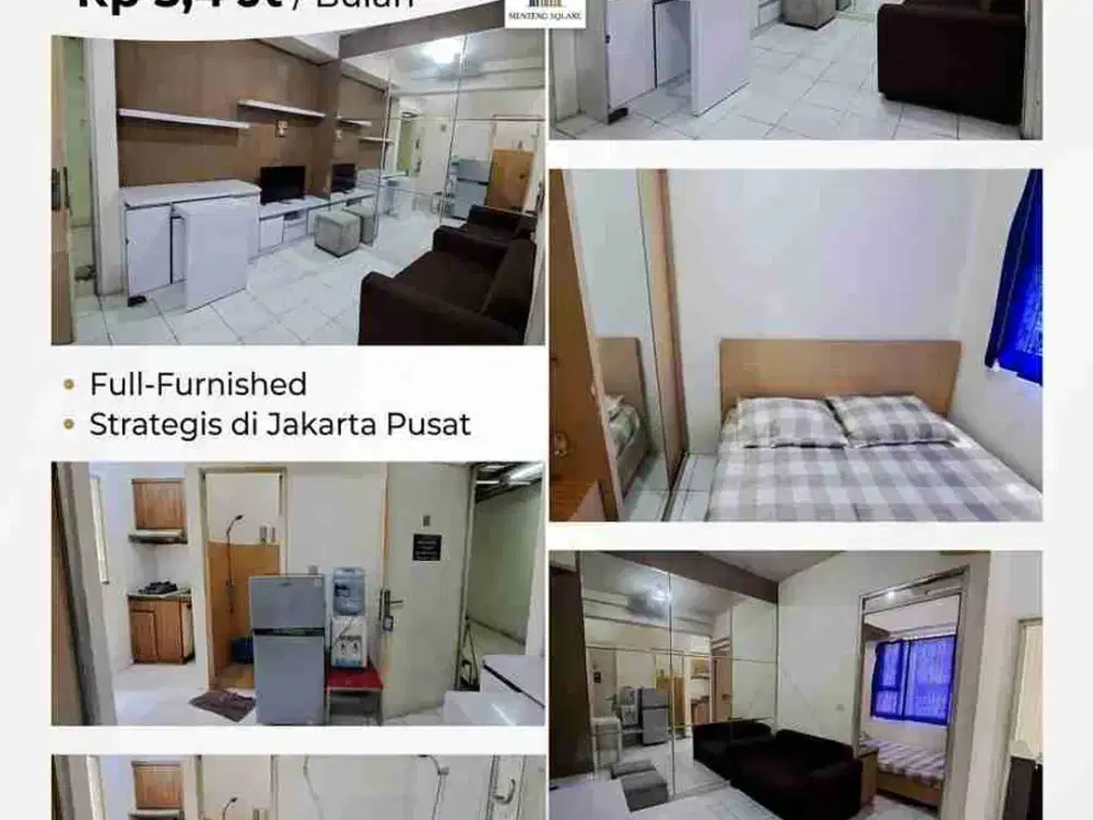 Menteng square Jakpus 1 BR 300 m Rscm disewakan bulanan termurah