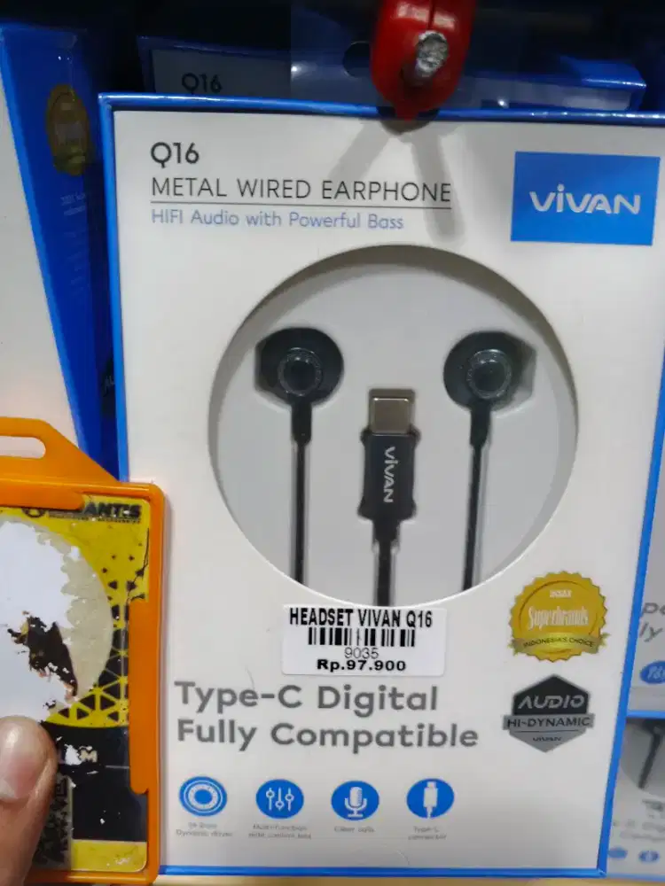 HEADSET VIVAN Q16 TYPE C wired metal