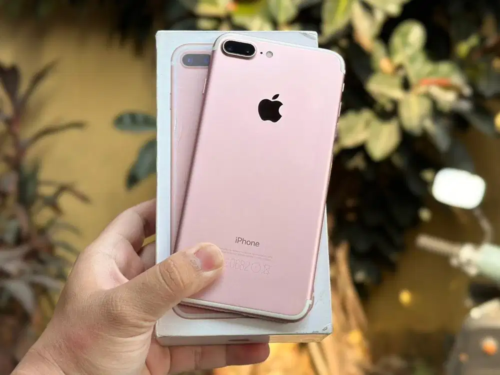 iPhone 7 Plus 256GB Fullset All Operator Pink Rose Gold Mulus Murah