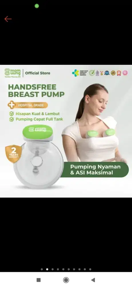 Handsfree electric breast pump