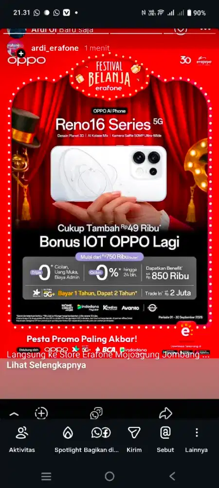 Hp terbaru di erafone mojoagung jombang