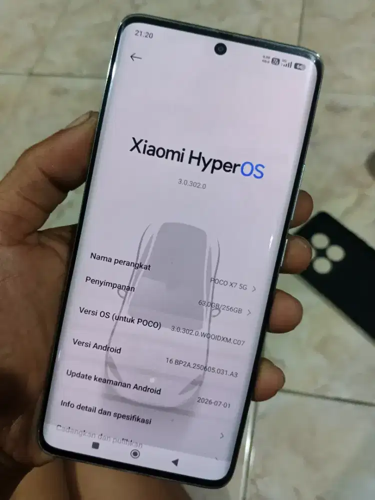 Poco X7 5G 8/256 hp dan charger ory