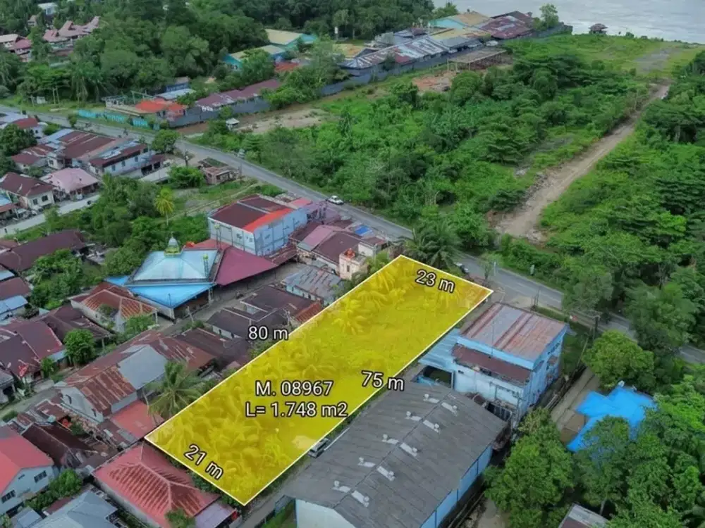 Tanah tepi jalan raya Adisucipto 23x75