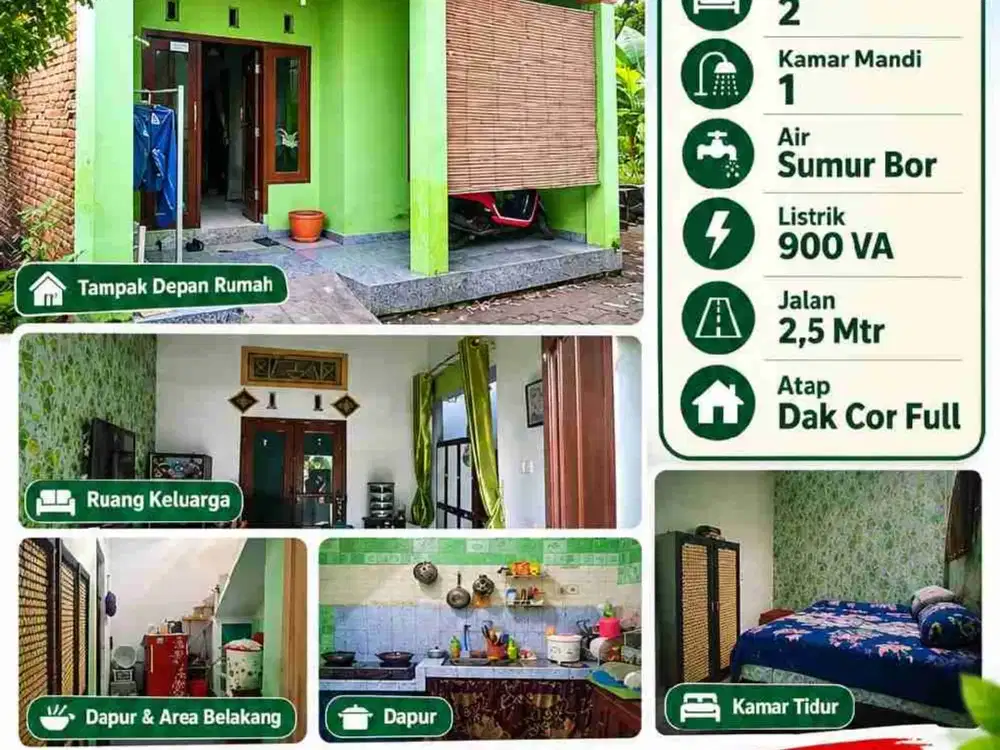 Rumah Murah Full Dek Cor siap Huni di Wedoro, Waru, Sda