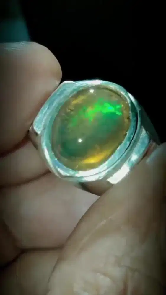 Kalimaya Banten. Ring Perak Tebal.