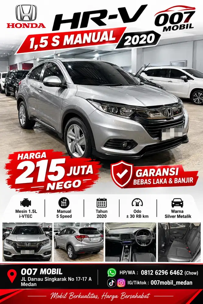 HRV 1,5 S Manual 2020,2019,2021, Rush, BRV, Xpander, XL7