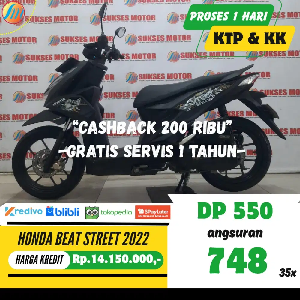 DP CUKUP 550RB HONDA BEAT STREET 2022 ANGSURAN SANGAT RENDAH PAJAK ON