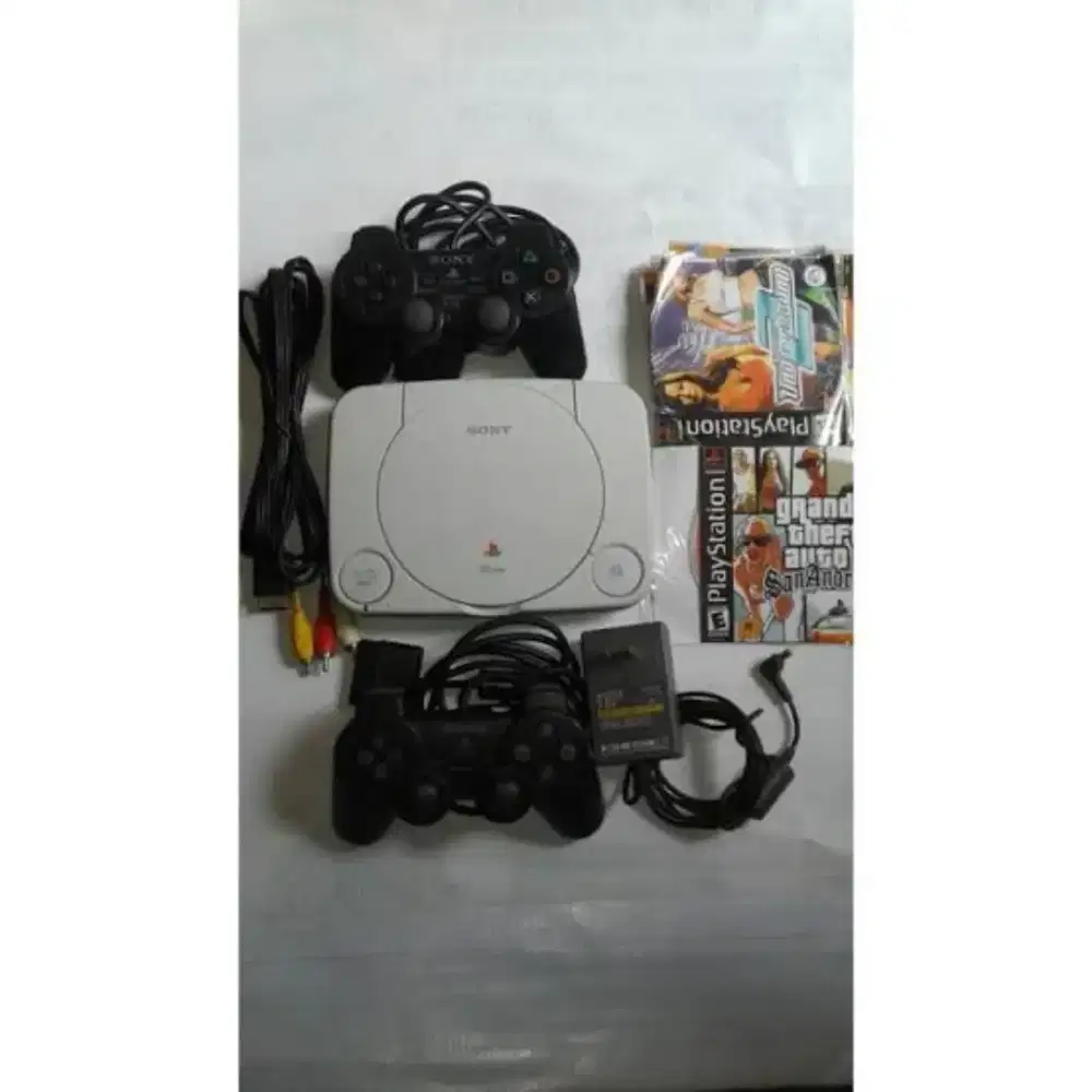 Ps1 sony original ps one siap main cd games mulus lancar stick
