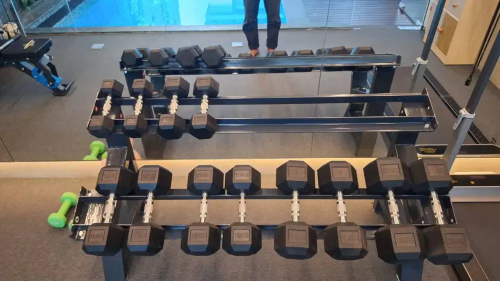 Dumbbell Premium  Set 2,5-25 KG + Rak