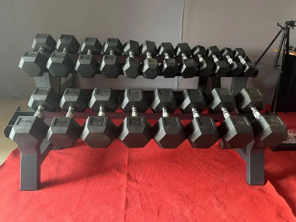 Dumbbell Premium  Set 2,5-25 KG + Rak
