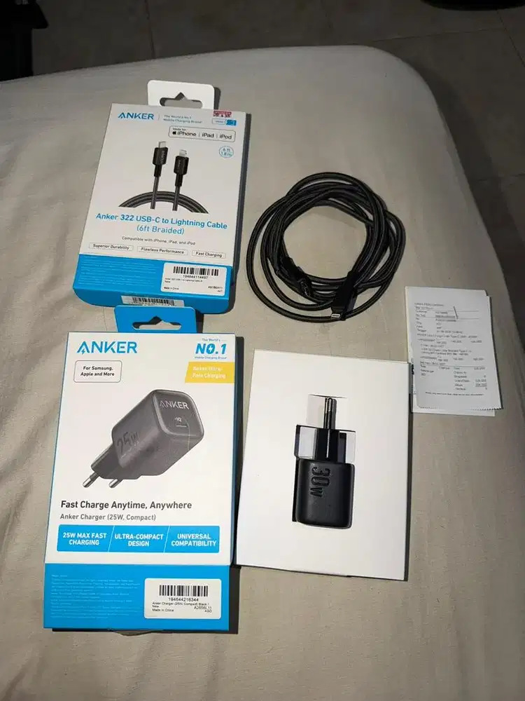 Anker original C-iphone (Lighning) masih garansi NEGO no minus