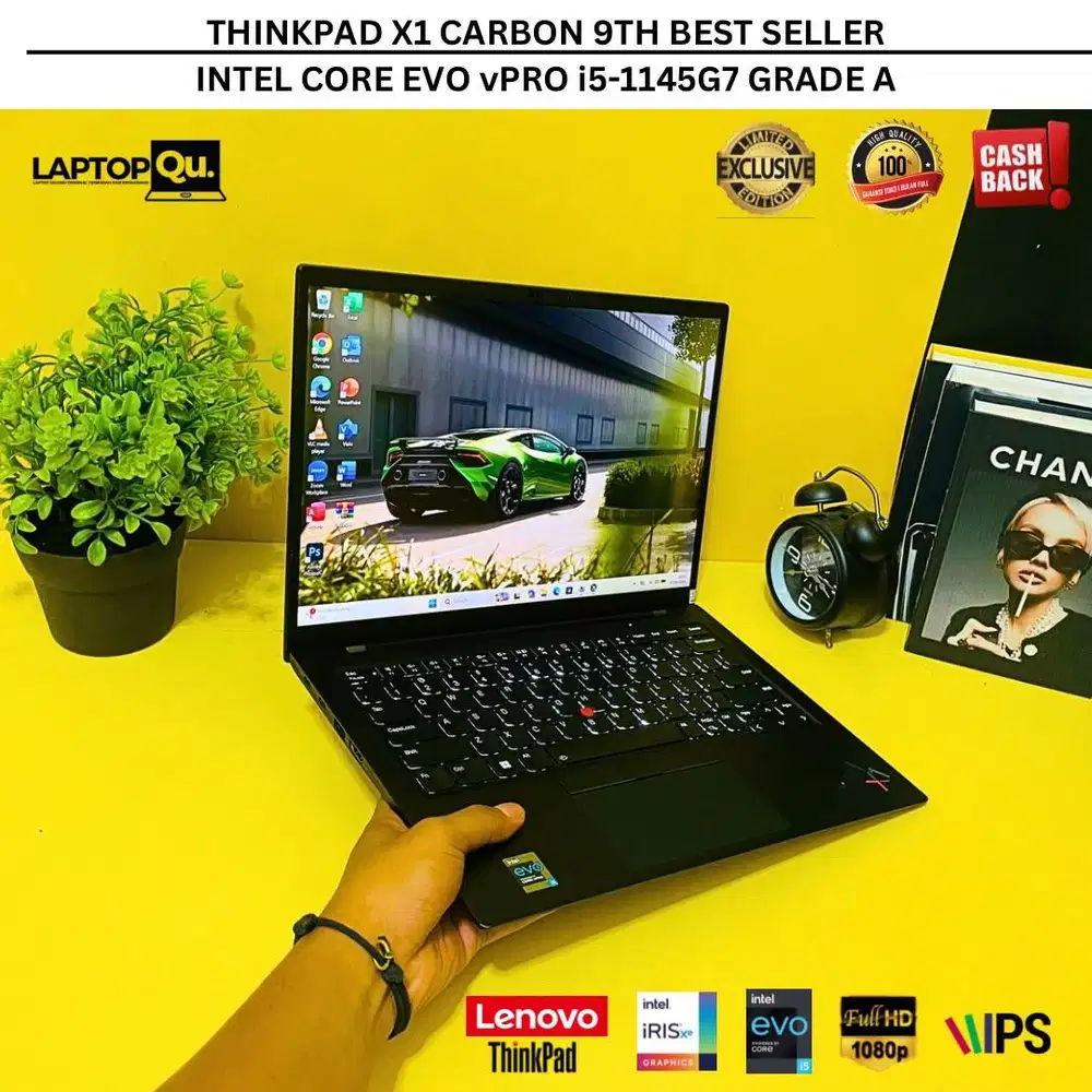 THINKPAD X1 CARBON 9TH i5 GEN 11 RAM 32GB/SSD 512GB/FHD IPS/GRADE A