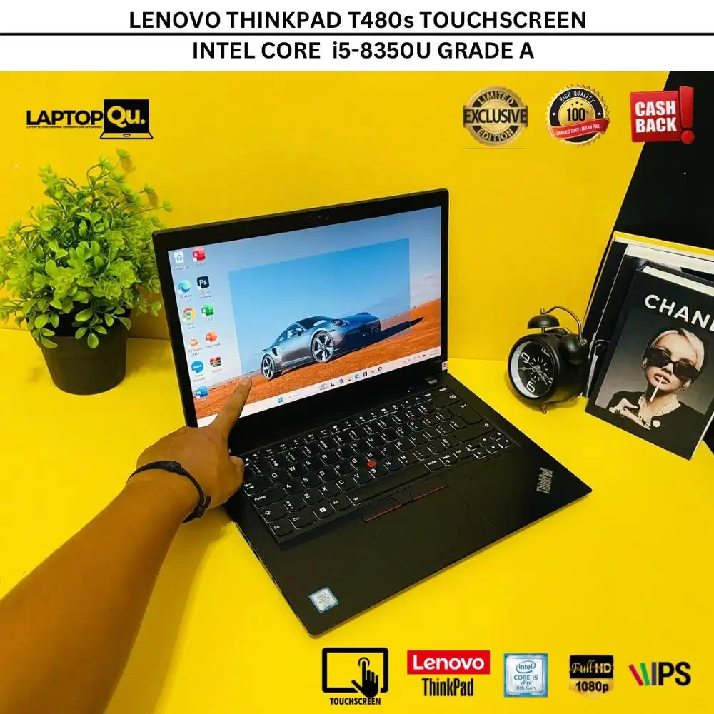 THINKPAD T480s i5-8350U RAM 8GB/SSD 256GB NVME/TOUCHSCREEN/GRADE A