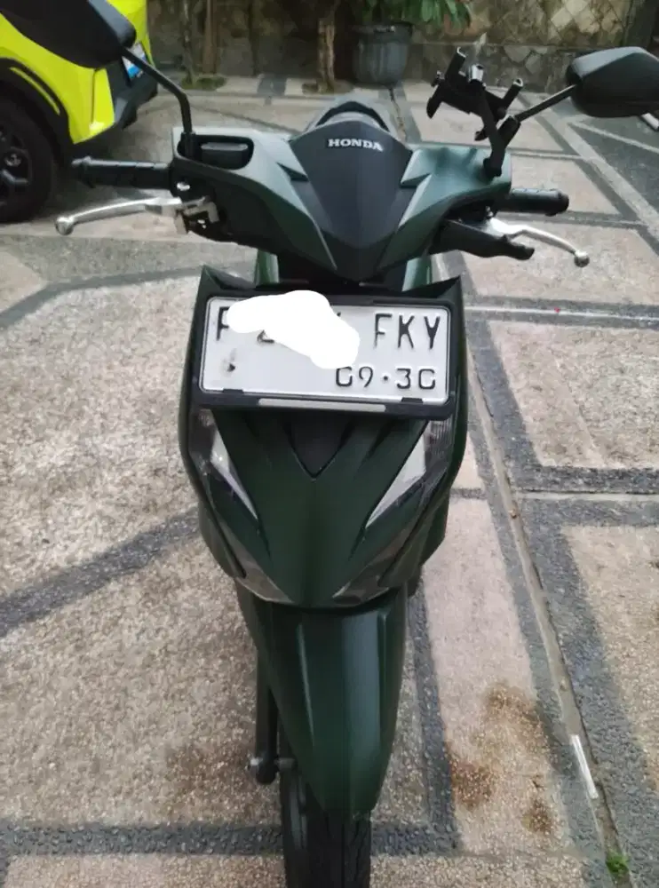 Honda beat Deluxe army hijau tua no minus surat lengkap