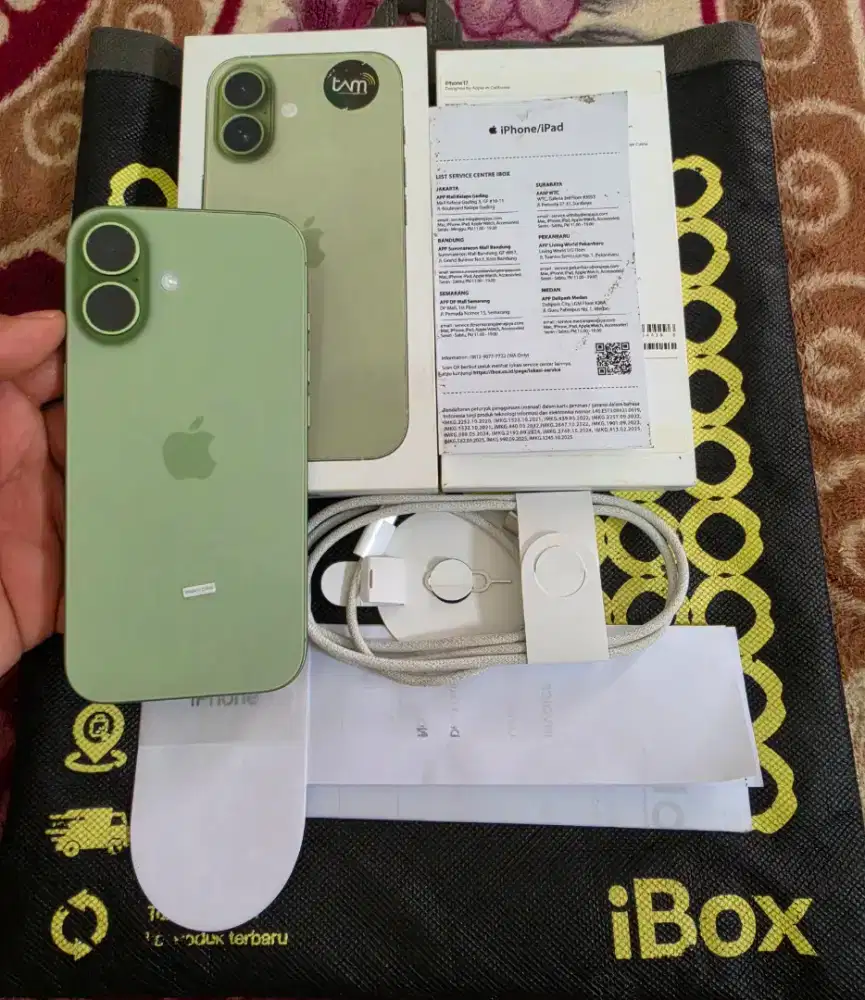iphone 17 256gb resmi iBox,garansi 17-03--2027 battry health 98%