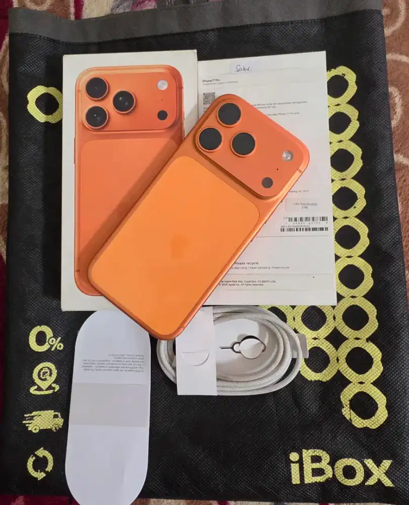 iphone 17 pro 256gb resmi iBox,garansi 25-01--2026 battry health 93%