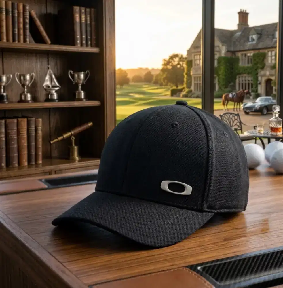Topi Oakley Original Second Built-up Big Size L/XL Warna Hitam