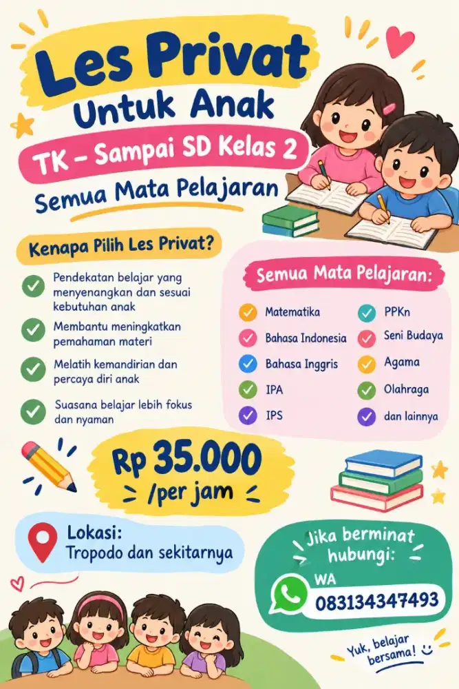 Les privat tk sampai sd