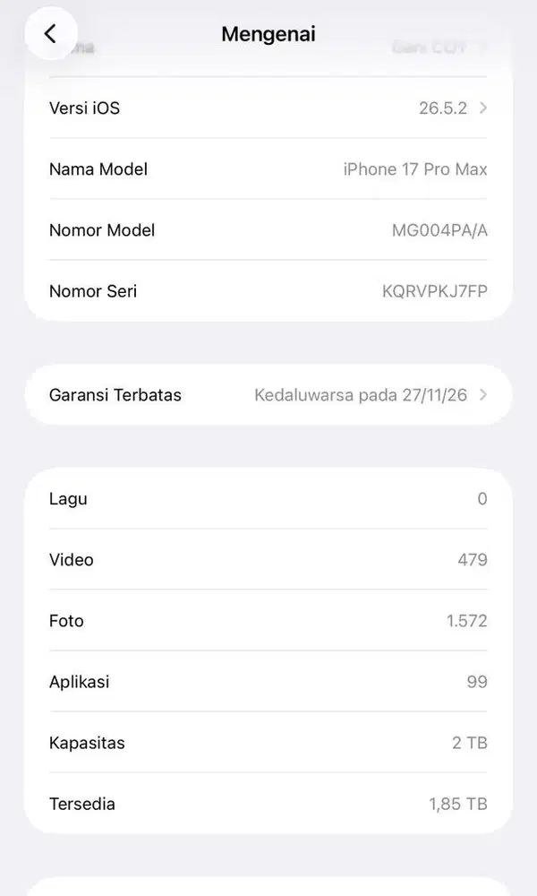 Jual IPHONE 17 Promax Orange 2 TB Garansi Ibox Mulus