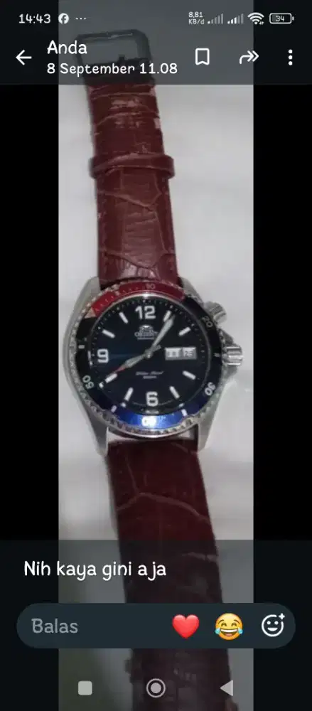 [WTS] Orient Mako 1 Blue Dial Pepsi Automatic Original - Batangan
