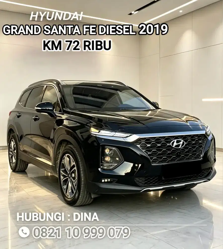 Hyundai Grand Santa Fe Diesel 2019 AT 2.2, Low KM, Pajak Panjang