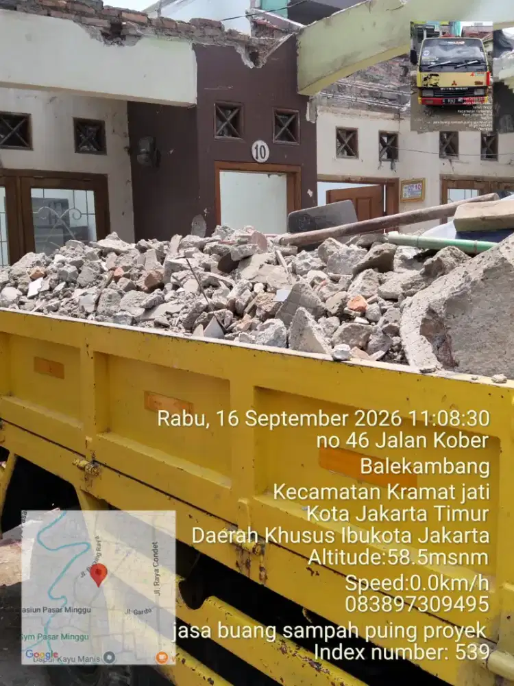 Jasa buang puing proyek