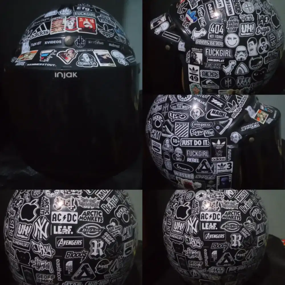 Helm Bogo classic hitam glossy