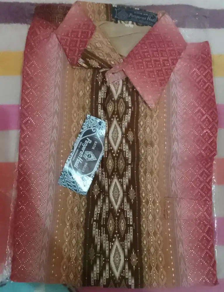 Kemeja batik pria lengan panjang size L