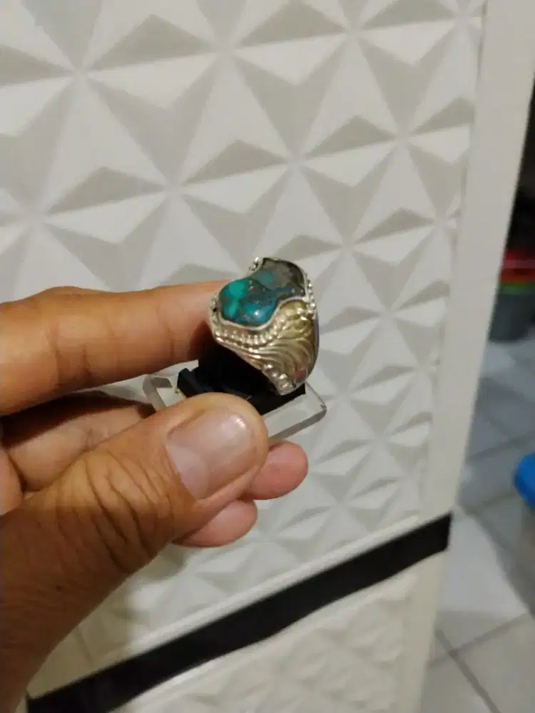 Cincin perak batu pirus Persia