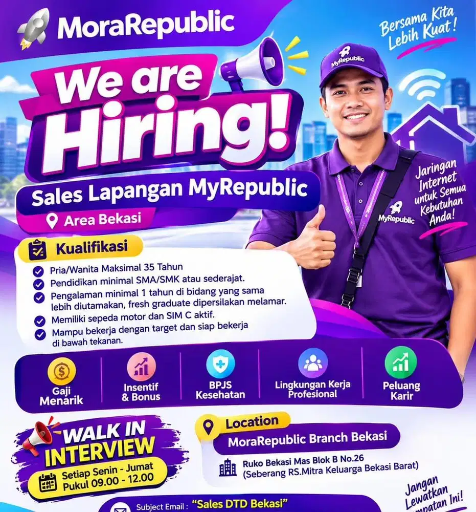 Loker sales / marketing walk in interview