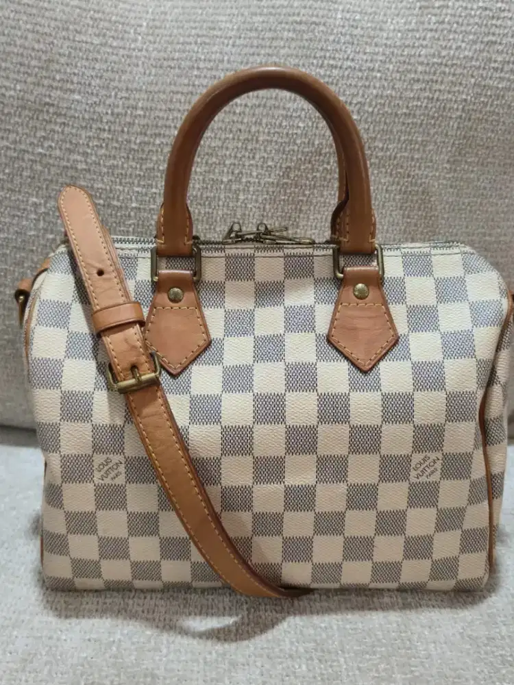 LV Damier Azur Sarah Speedy 25 Bandouliére Bag