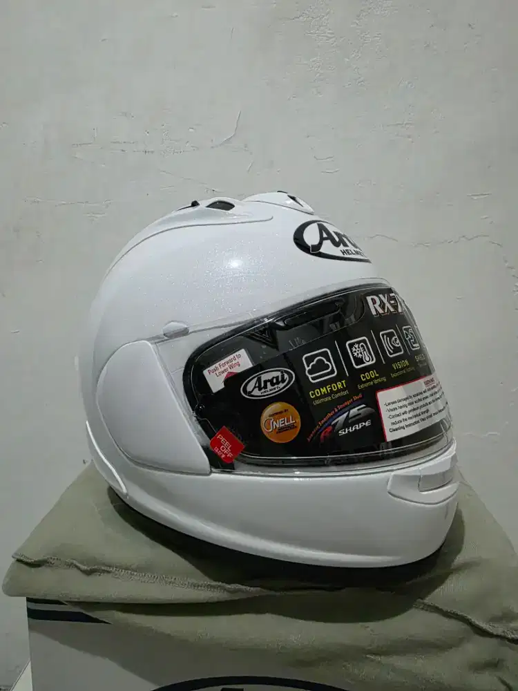 Arai RX7X Glass White with Spoiler DF-X2