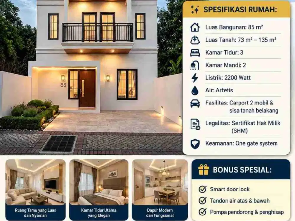 griya 2 Lantai harga terjangkau