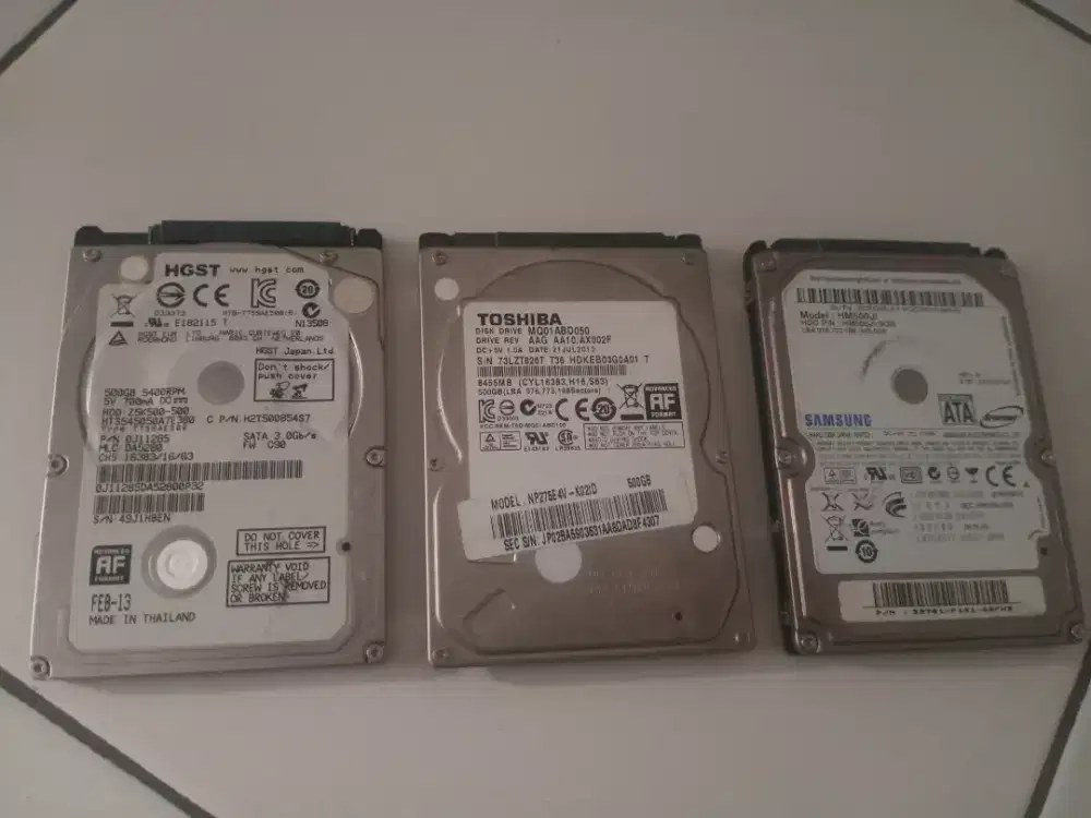 HDD laptop 500gb kesehatan normal