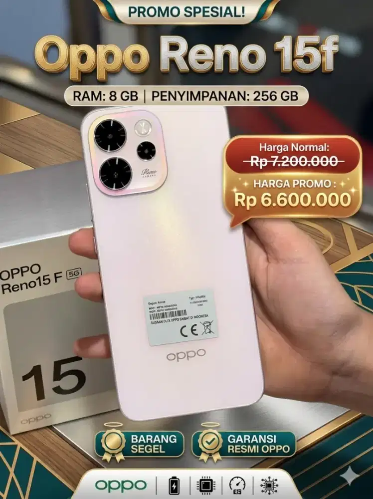Oppo Reno 15f ram 8/256