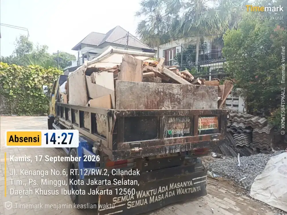 Jasa buang puing dan angkutan sampah proyek