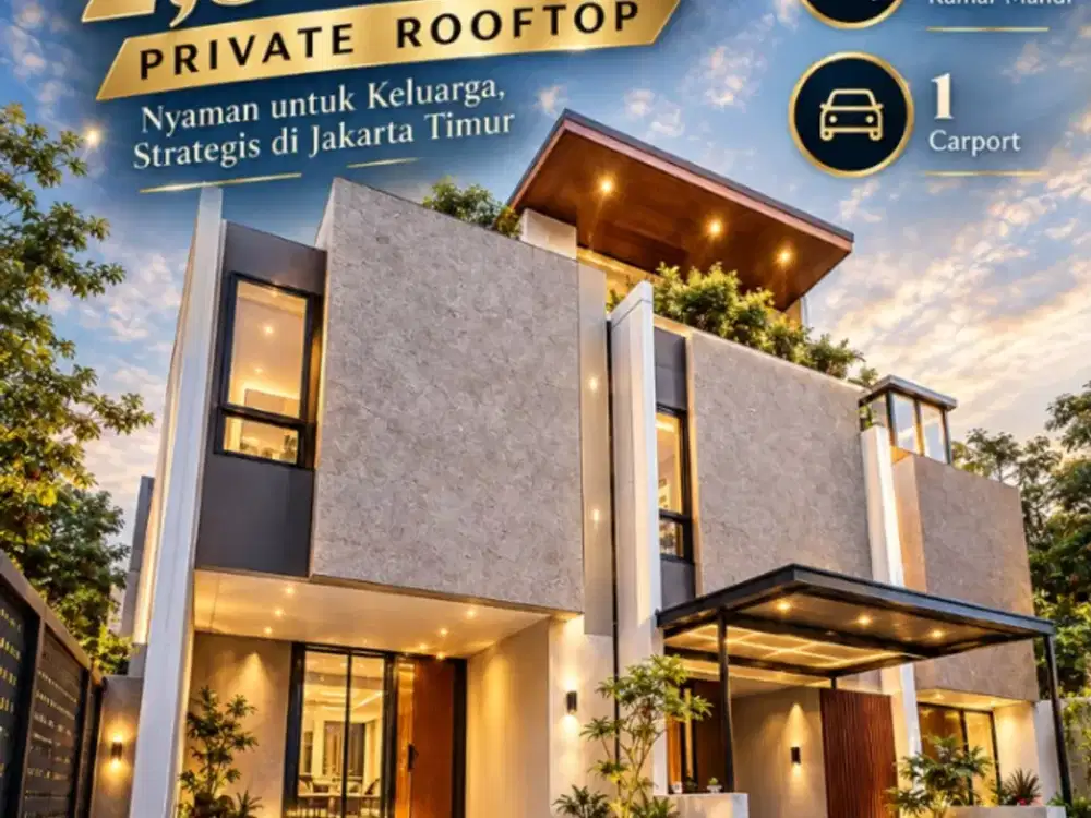 Selangkah ke PGC Cililitan ready stock rumah baru sisa 1, akses jalan full 2 mobil lega