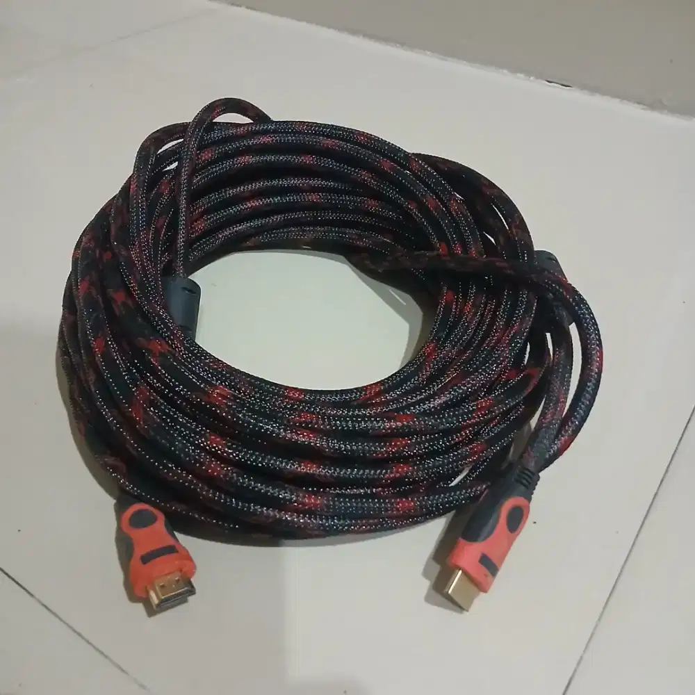 Kabel HDMI Male-Male 4K Panjang 15m Preloved 100% Normal Braided