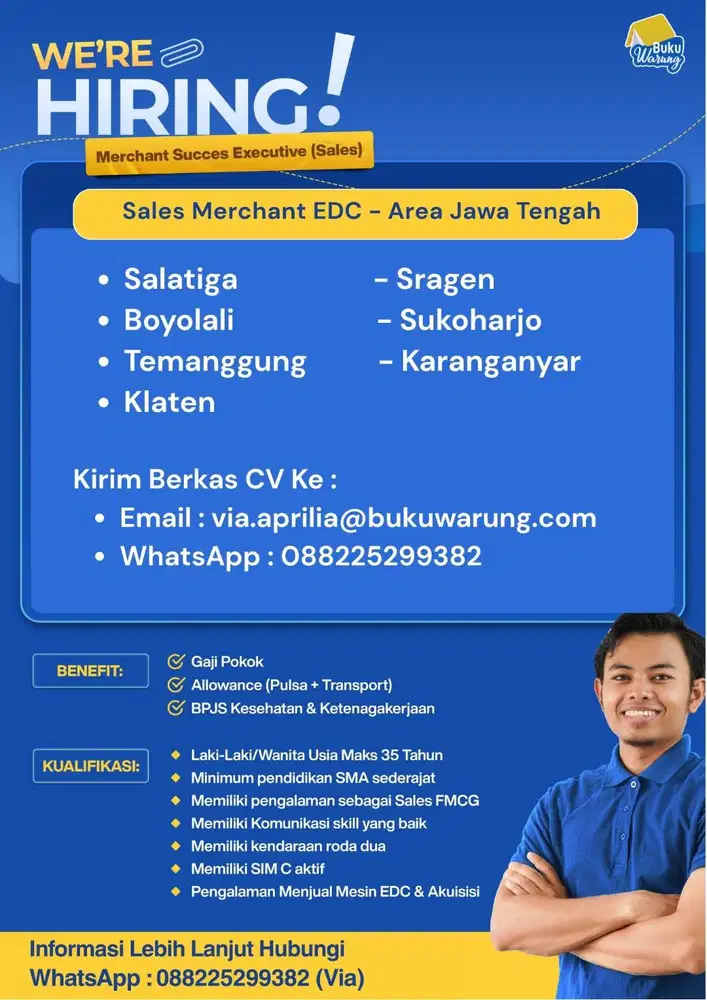 Loker Marketing Merchant EDC By BukuWarung - Area Banjarnegara