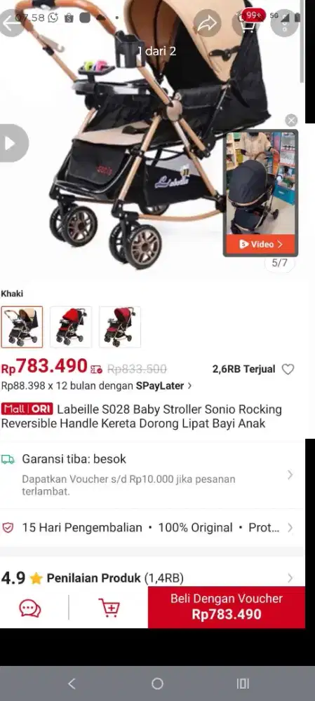 Stroller bekas libeille