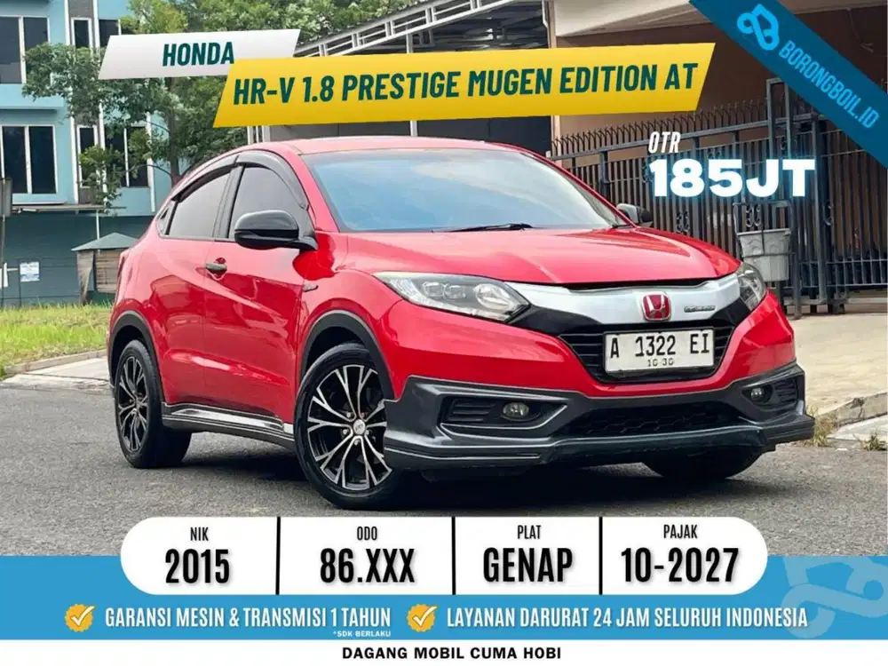 Low Km Honda HRV 1.8 Prestige AT Mugen Edition 2015 Rallye Red Merah