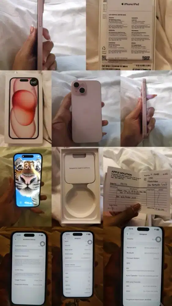 Ip 15 basic warna pink, 128gb