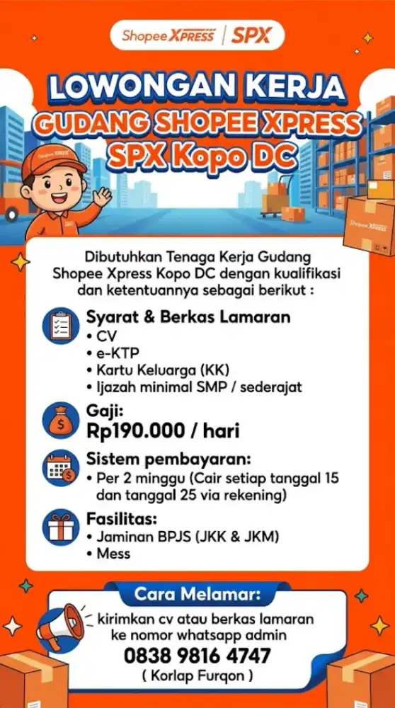 Lowongan Kerja Gudang Shopee Kopo DC